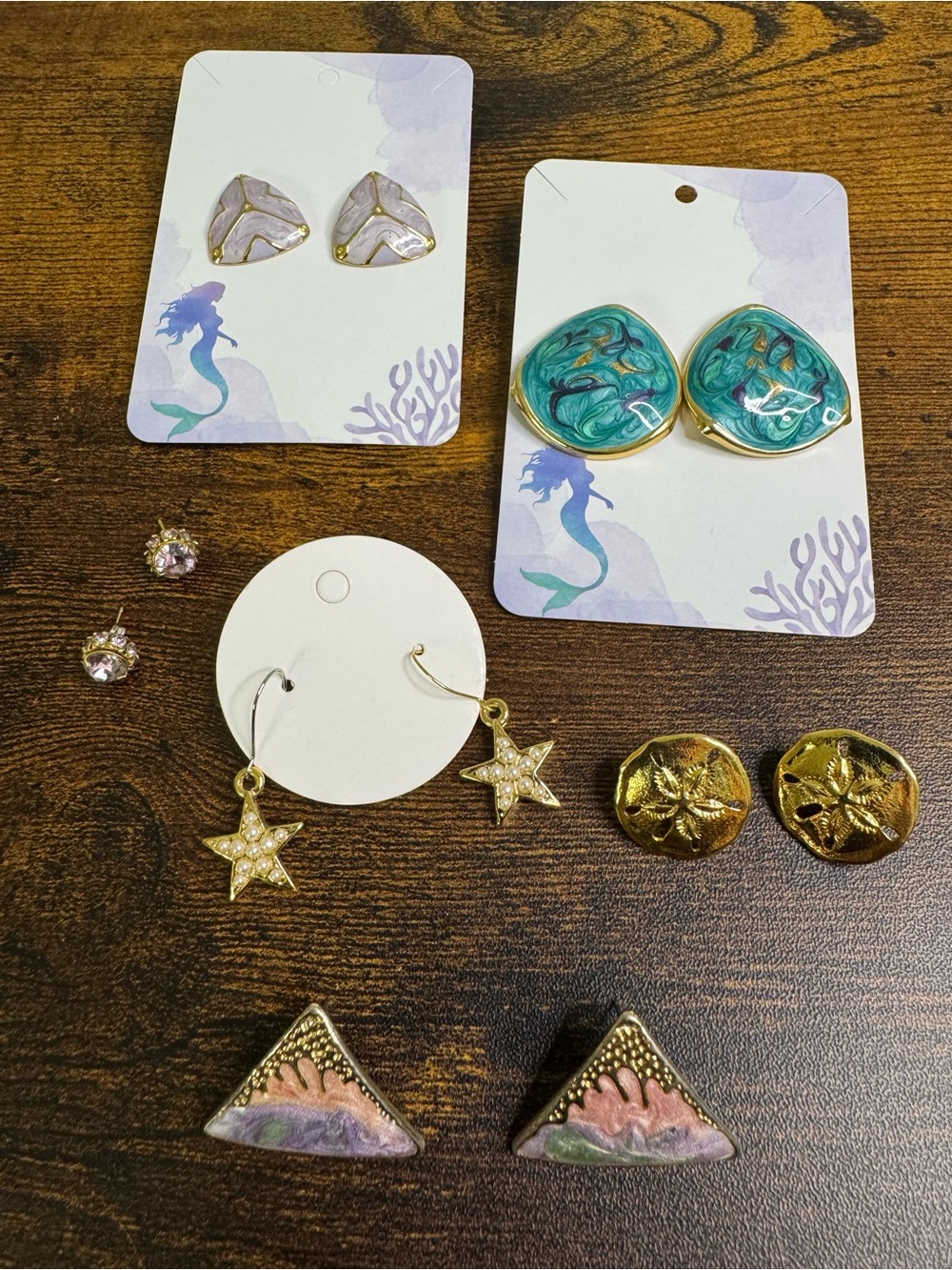 Whimsical Gold Tone and Enamel Earrings Bundle - 80’s Vintage to Mod